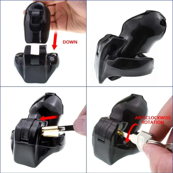 Black Medium Chastity Cage - Image 2