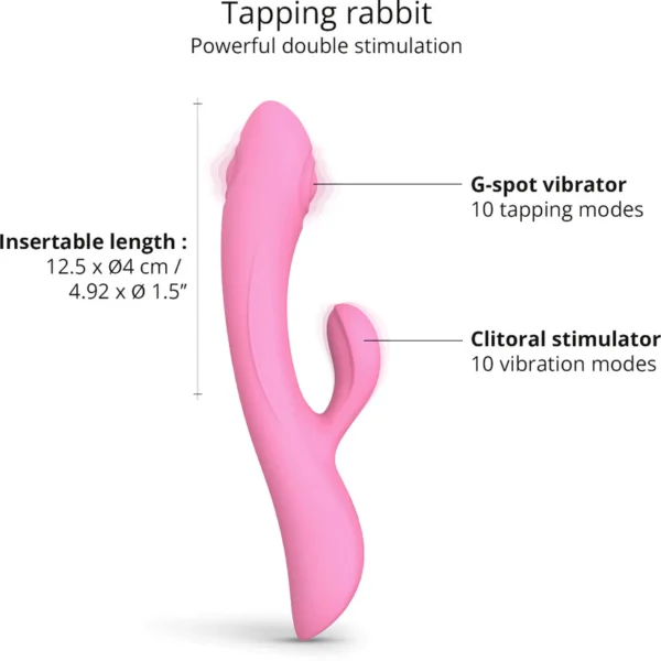 Bunny & Clyde Rechargeable Waterproof Silicone Rabbit Vibrator - Image 4