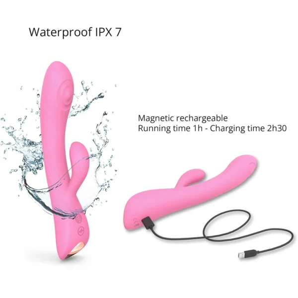 Bunny & Clyde Rechargeable Waterproof Silicone Rabbit Vibrator - Image 3