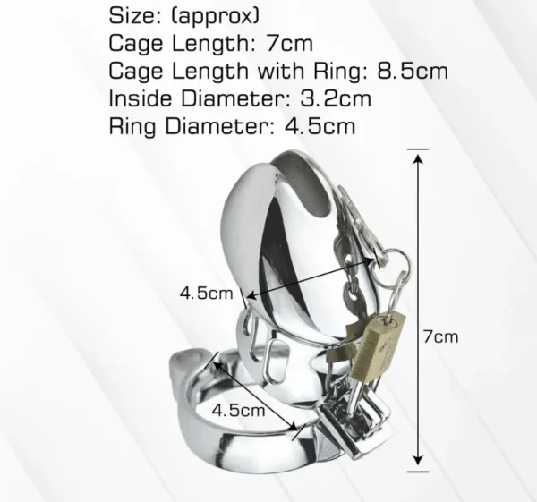 Steel Male Chastity Cage Device - Image 2