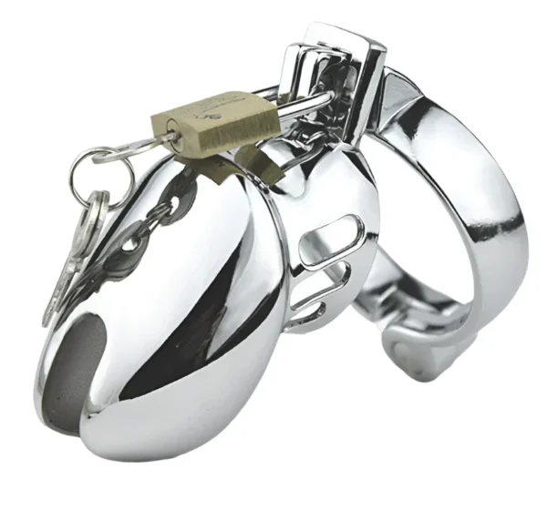 Steel Male Chastity Cage Device