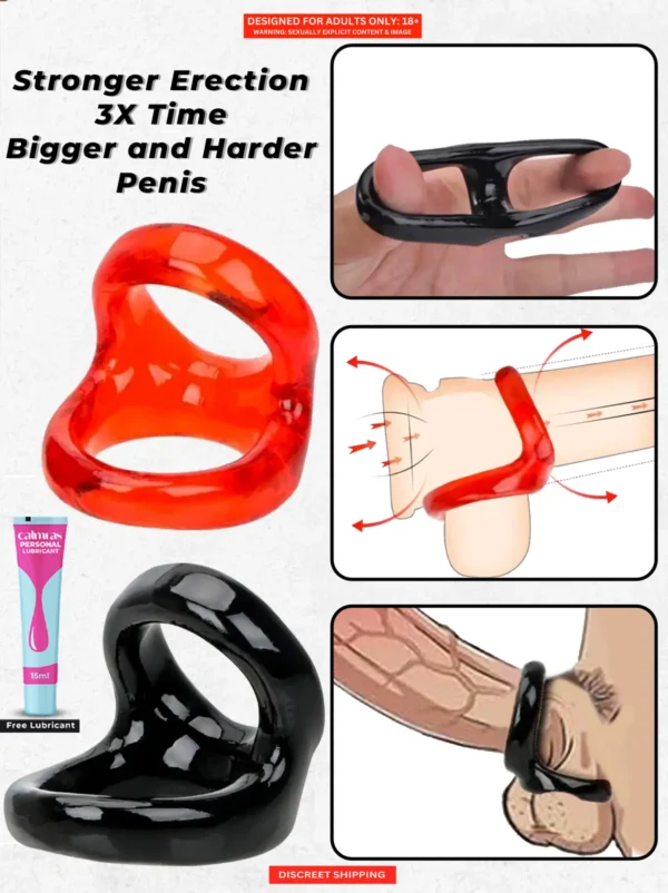 Waterproof Pleasure Enhancer- Light Weight and Beginner's First Choice Multicolor Penis Ring For Men with Free Kaamraj Lube