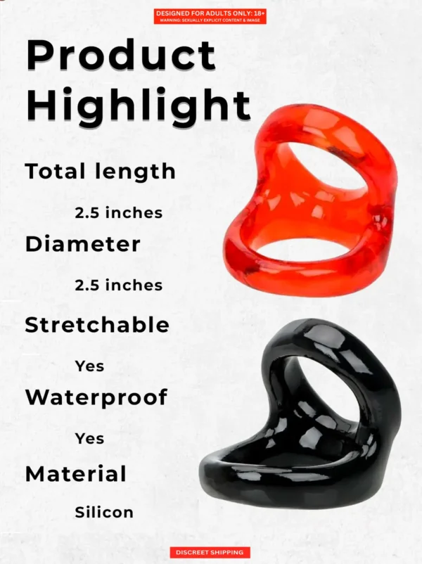 Waterproof Pleasure Enhancer- Light Weight and Beginner's First Choice Multicolor Penis Ring For Men with Free Kaamraj Lube - Image 3